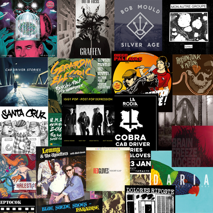 fresque pochettes rock Le Cri du Lynx émission radio 191